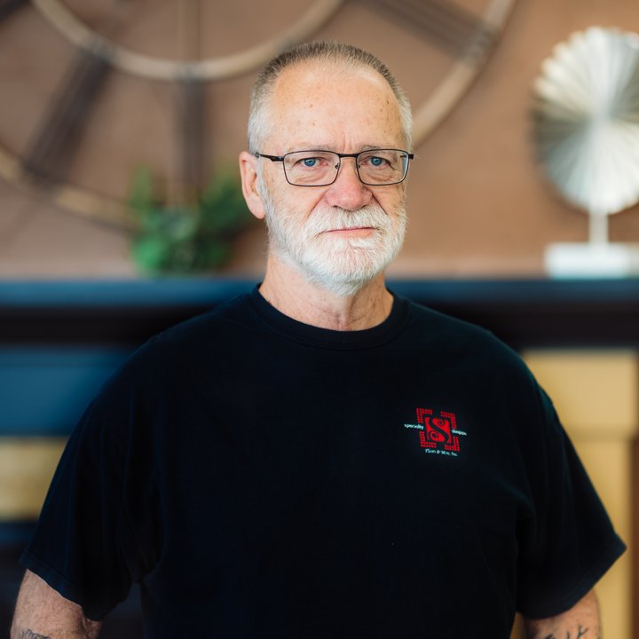 Jon, Co-owner, has been in the flooring industry for 40 years. He began as a carpet installer and still believes installations should be done the good old-fashioned way with power stretches. He expects perfection from all our subcontractors and will not s